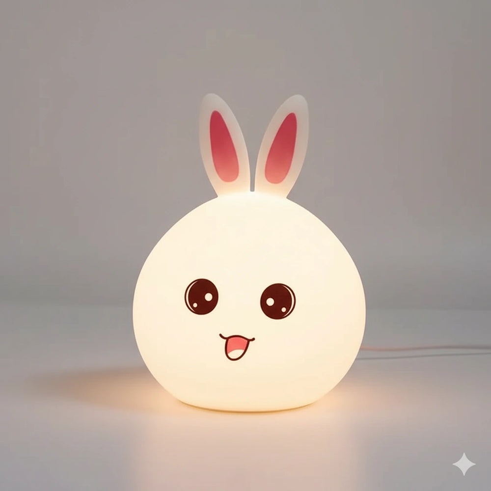 Veilleuse en Forme de Lapin en Silicone 7 Couleurs