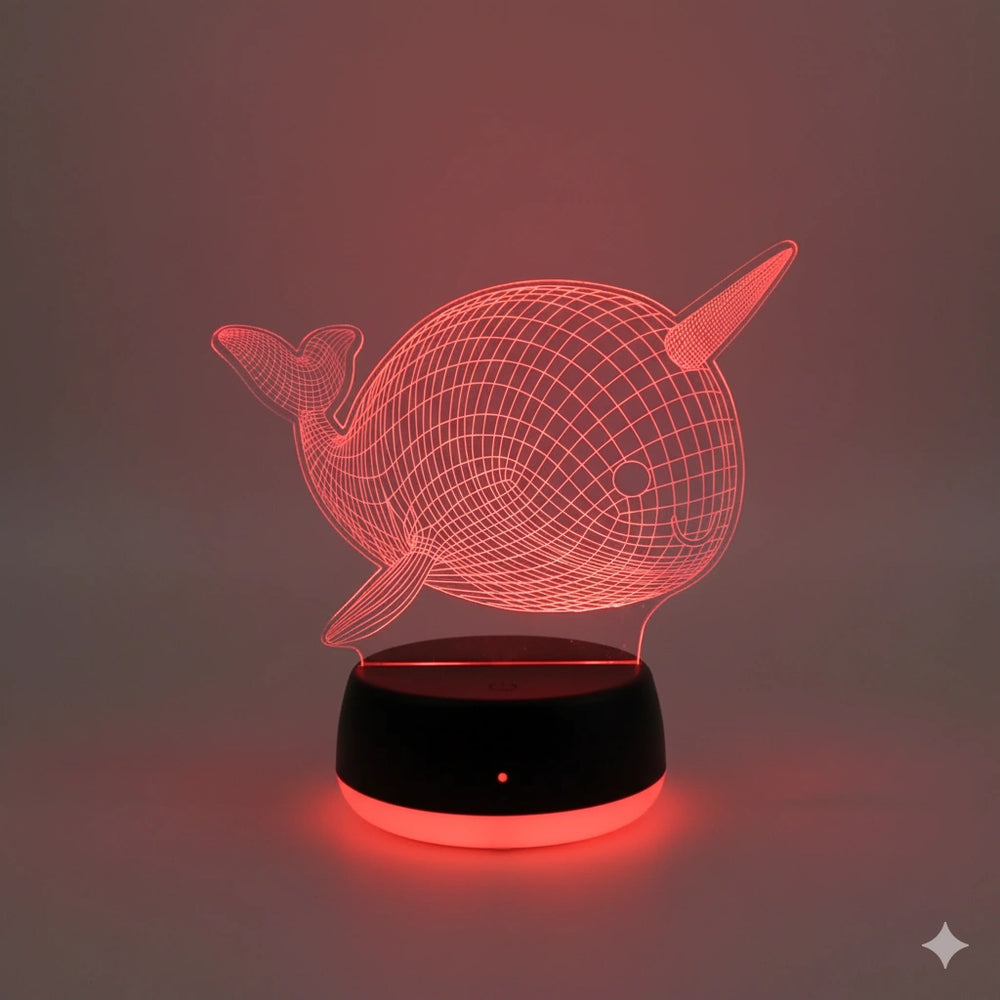 Lampe Veilleuse Baleine 3D