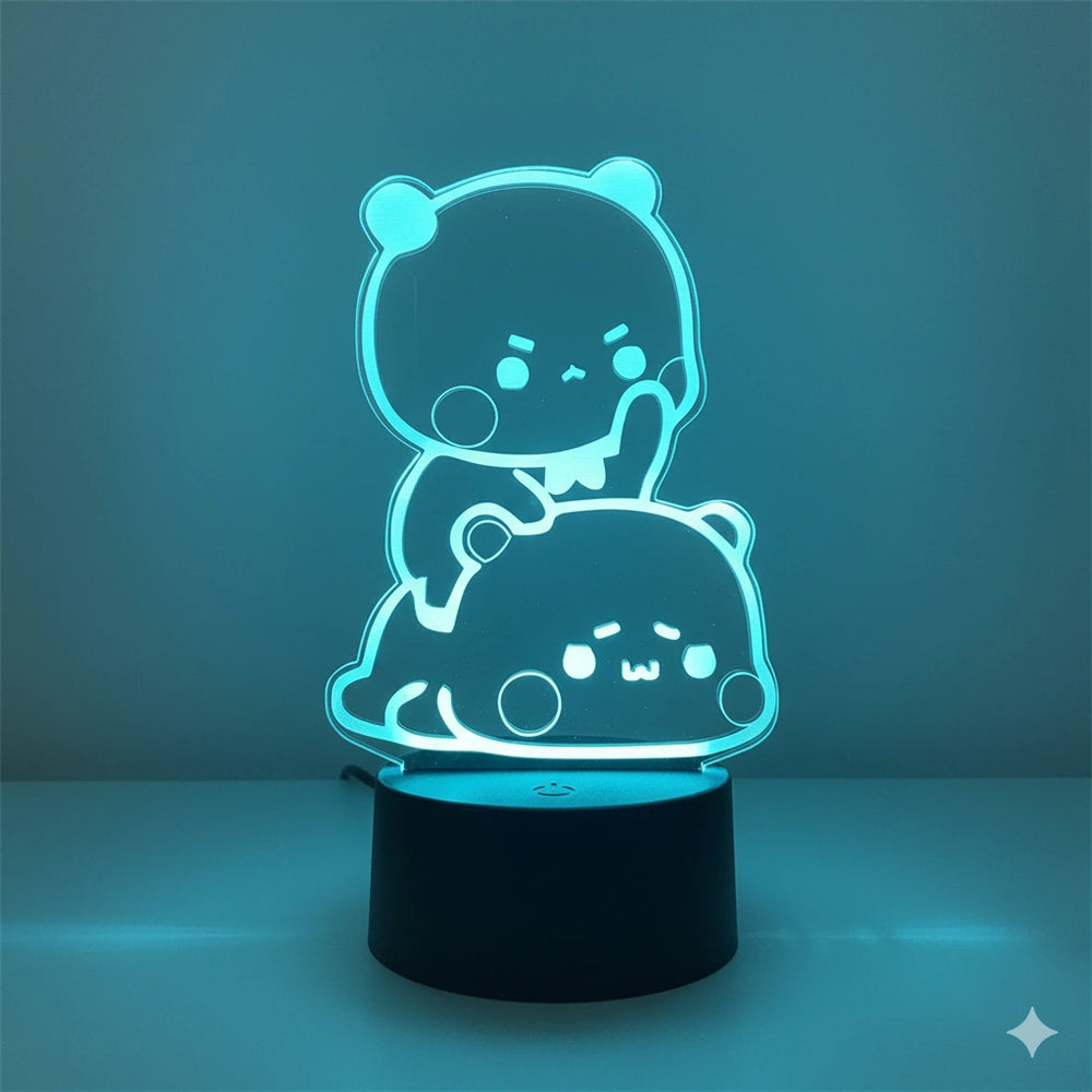Panda Lumineux Veilleuse Télécommande 16 Couleurs 3D