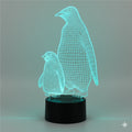 Lampe veilleuse Pingouin 3D avec Télécommande 16 Couleurs