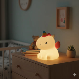 Veilleuse Licorne Led Rechargeable en Silicone