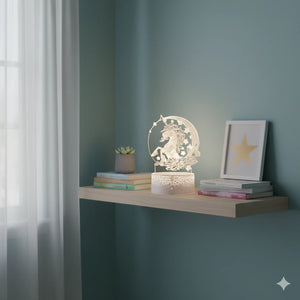 Veilleuse Licorne 3D 16 Couleurs avec Télécommande