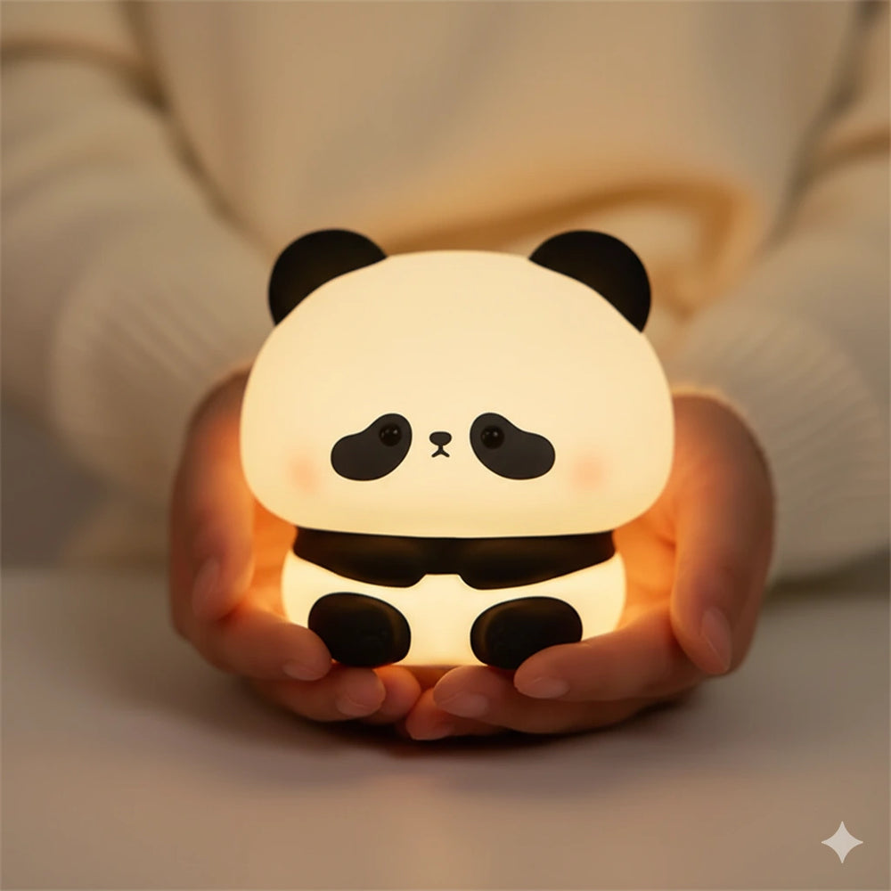 Veilleuse Panda Bebe Led Rechargeable en Silicone