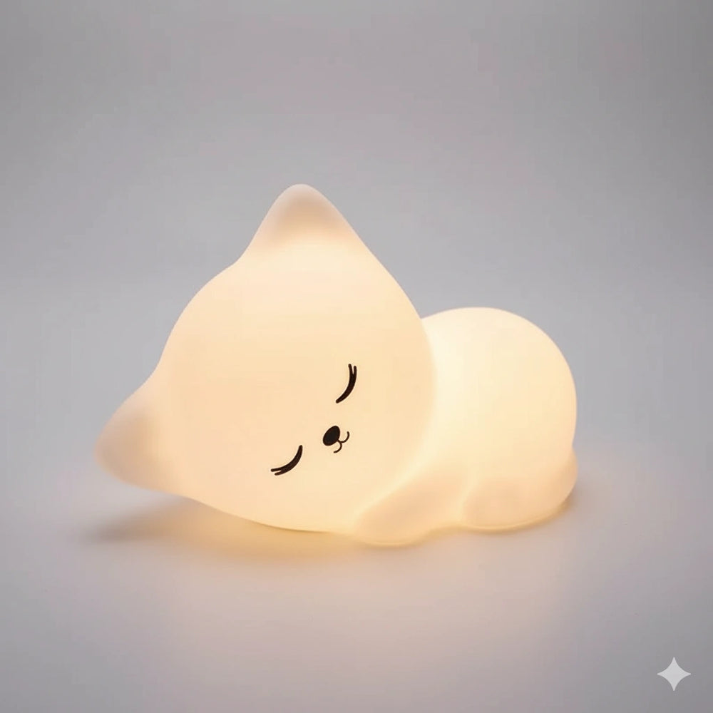 Veilleuse Led Chat en Silicone 16 Couleurs