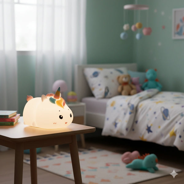 Veilleuse Licorne Rechargeable en Silicone