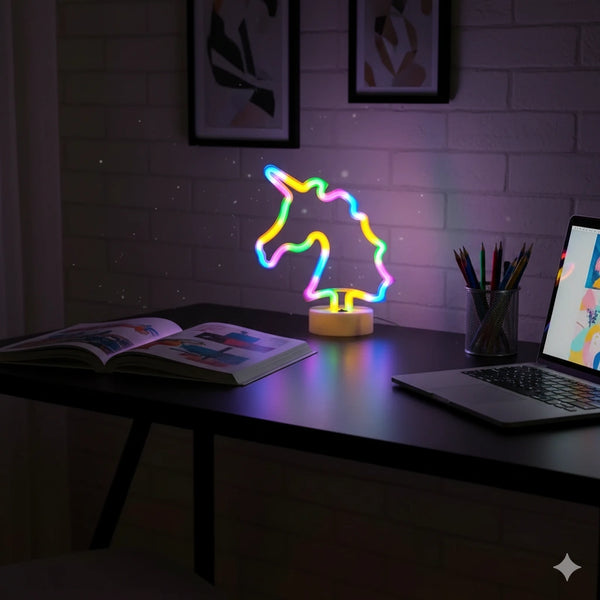 Lampe veilleuse licorne Led Néon