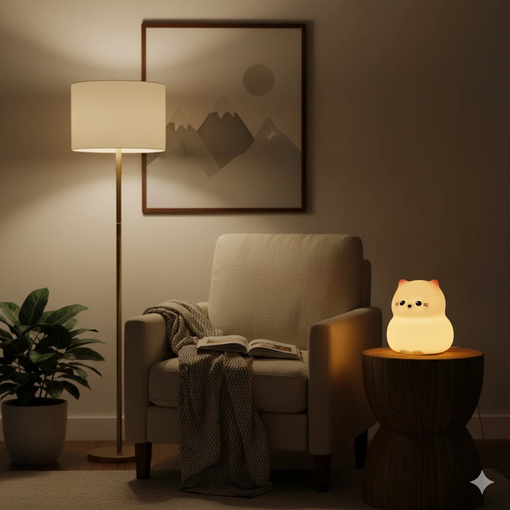 veilleuse silicone chat