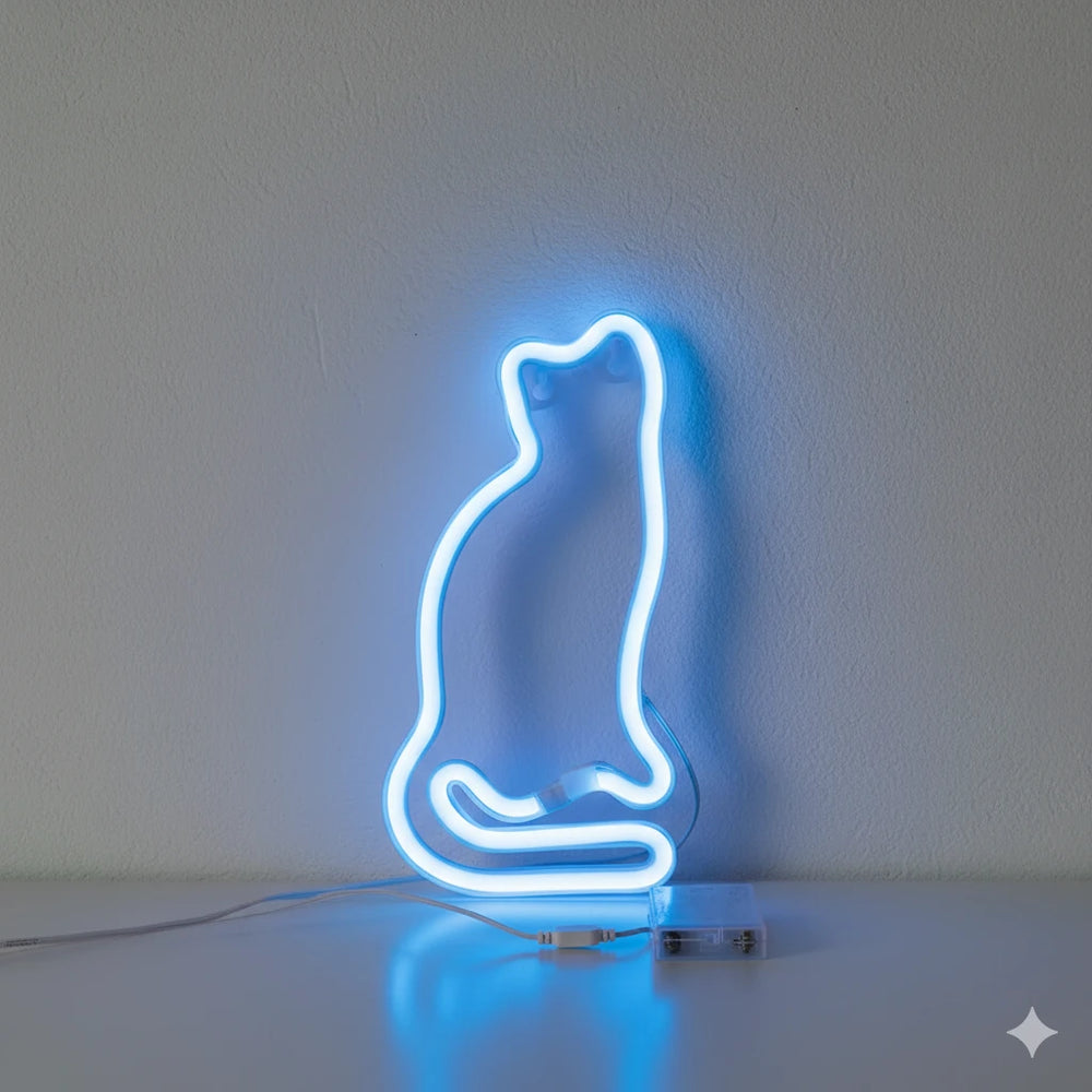Veilleuse de Nuit Néon en forme de Chat