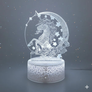 Veilleuse Licorne 3D 16 Couleurs avec Télécommande