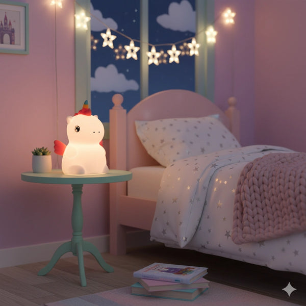 Veilleuse Licorne Rechargeable en Silicone