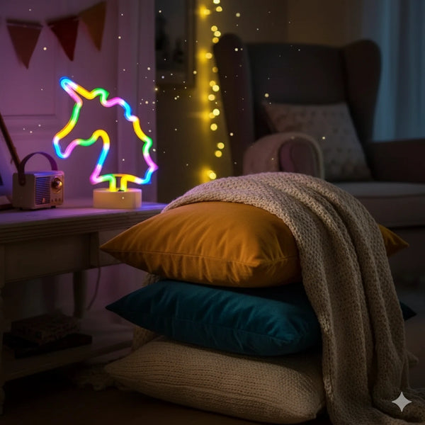 Lampe veilleuse licorne Led Néon