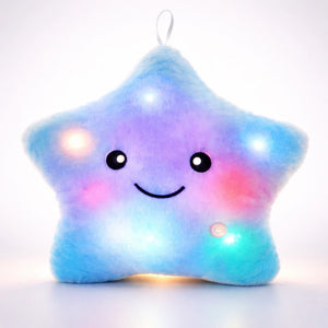 Oreiller En Peluche Lumineux Et Coloré En Forme D’étoile