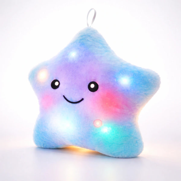 Oreiller En Peluche Lumineux Et Coloré En Forme D’étoile