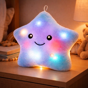 Oreiller En Peluche Lumineux Et Coloré En Forme D’étoile