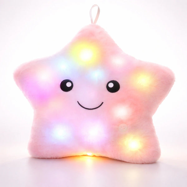 Oreiller En Peluche Lumineux Et Coloré En Forme D’étoile