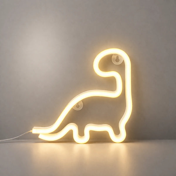 Panneau Veilleuse Fluo En Forme De Dinosaure