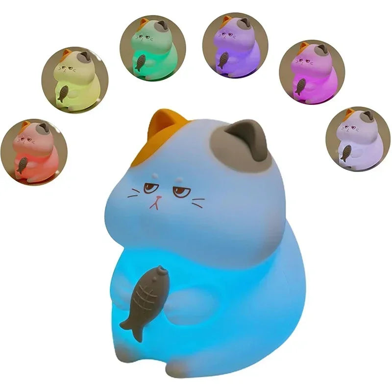 Veilleuse Chat Kawaii 6 Couleurs