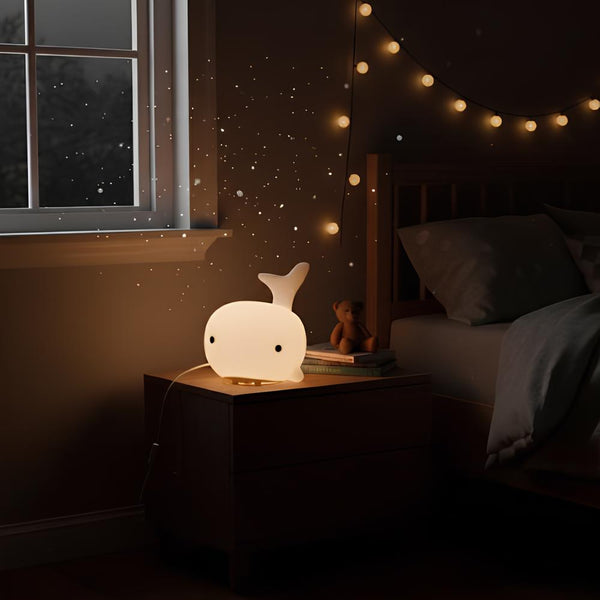 Veilleuse Baleine Blanche Rechargeable