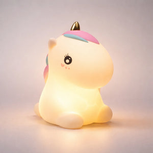 Veilleuse Colorée Licorne LED, En Silicone, Rechargeable Par USB