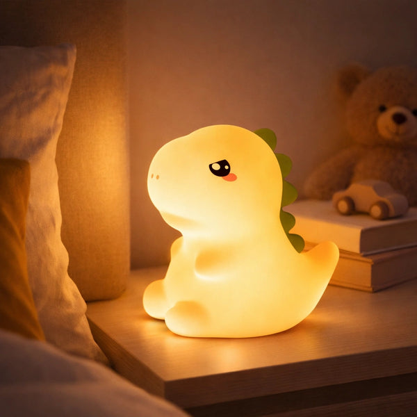 Veilleuse Dinosaure En Silicone 7 Couleurs