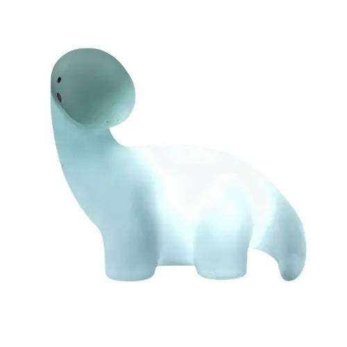 Veilleuse dinosaure LED blanc en forme d’animal mignon, idéale pour apaiser le sommeil des enfants et des bébés avec une lumière douce et rassurante.
