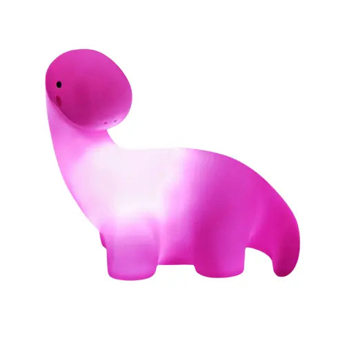 Veilleuse dinosaure LED rose en forme d’animal mignon, idéale pour apaiser le sommeil des enfants et des bébés avec une lumière douce et rassurante.