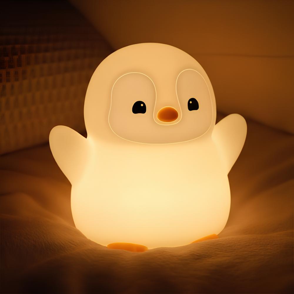 Veilleuse pingouin avec batterie rechargeable