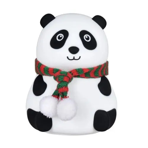 Lampe panda en silicone doux, veilleuse LED sécurisée et apaisante pour chambre bébé et enfant