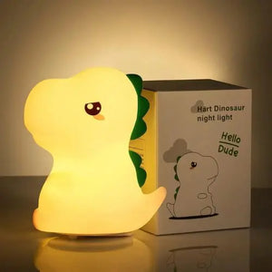 Lampe veilleuse dinosaure LED 7 couleurs, design mignon et sécurisée pour bébé et chambre enfant