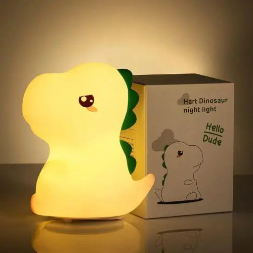 Lampe veilleuse dinosaure LED 7 couleurs, design mignon et sécurisée pour bébé et chambre enfant