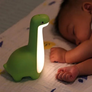 Lampe veilleuse dinosaure à long cou, éclairage LED apaisant pour bébé et chambre enfant