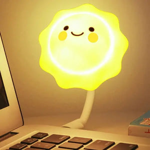 Mini lampe veilleuse soleil LED USB avec télécommande, lumière réconfortante et pratique pour chambre enfant et bébé