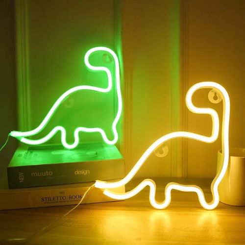 Panneau veilleuse fluo en forme de dinosaure LED, lumière décorative et sécurisée pour chambre bébé et enfant