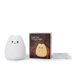 Veilleuse de chevet chaton LED en silicone souple, lumière douce et décorative pour chambre bébé et enfant