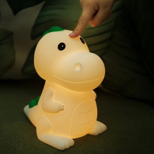 Veilleuse bébé dinosaure USB tactile, lampe de nuit douce avec plusieurs couleurs pour chambre enfant