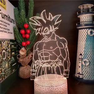Veilleuse Dragon Ball Z Son Goku LED, lampe décorative originale pour chambre enfant et fans de manga