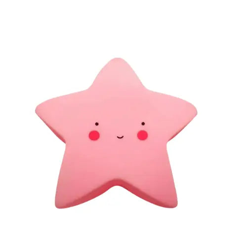 Veilleuse étoile bébé LED rose, parfaite pour la chambre d’enfant et le sommeil paisible.