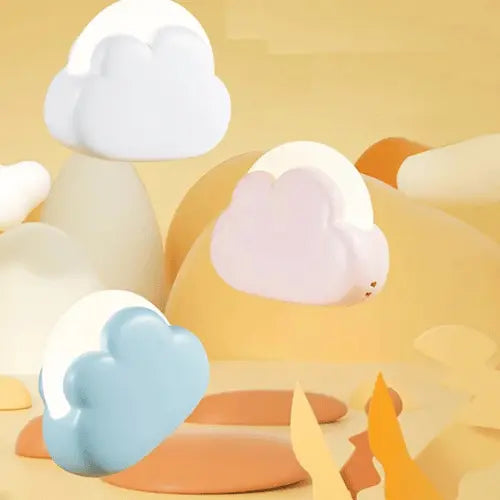 Veilleuse LED nuage miniature colorée, lampe à intensité variable idéale pour chambre bébé et enfant