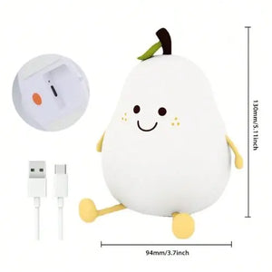 Veilleuse LED poire 7 couleurs multicolores, design mignon et lumineux pour apaiser bébé et décorer chambre enfant