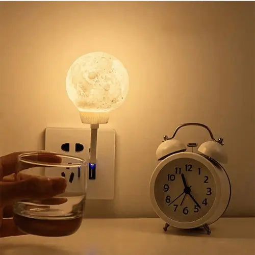 Veilleuse lune LED USB avec télécommande, mini lampe de nuit décorative et sécurisée pour bébé et enfant
