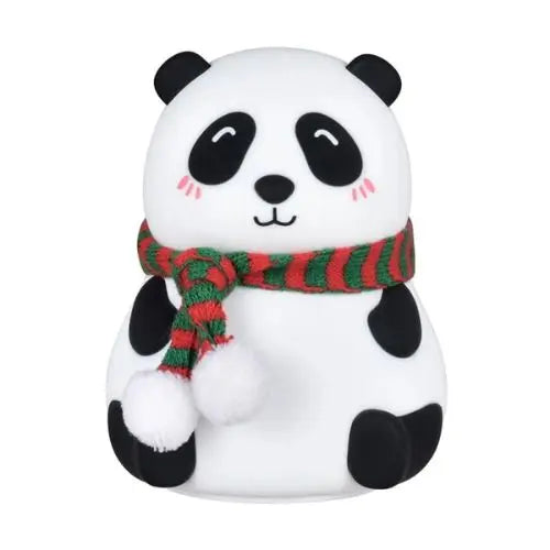 Lampe panda en silicone doux, veilleuse LED sécurisée et apaisante pour chambre bébé et enfant